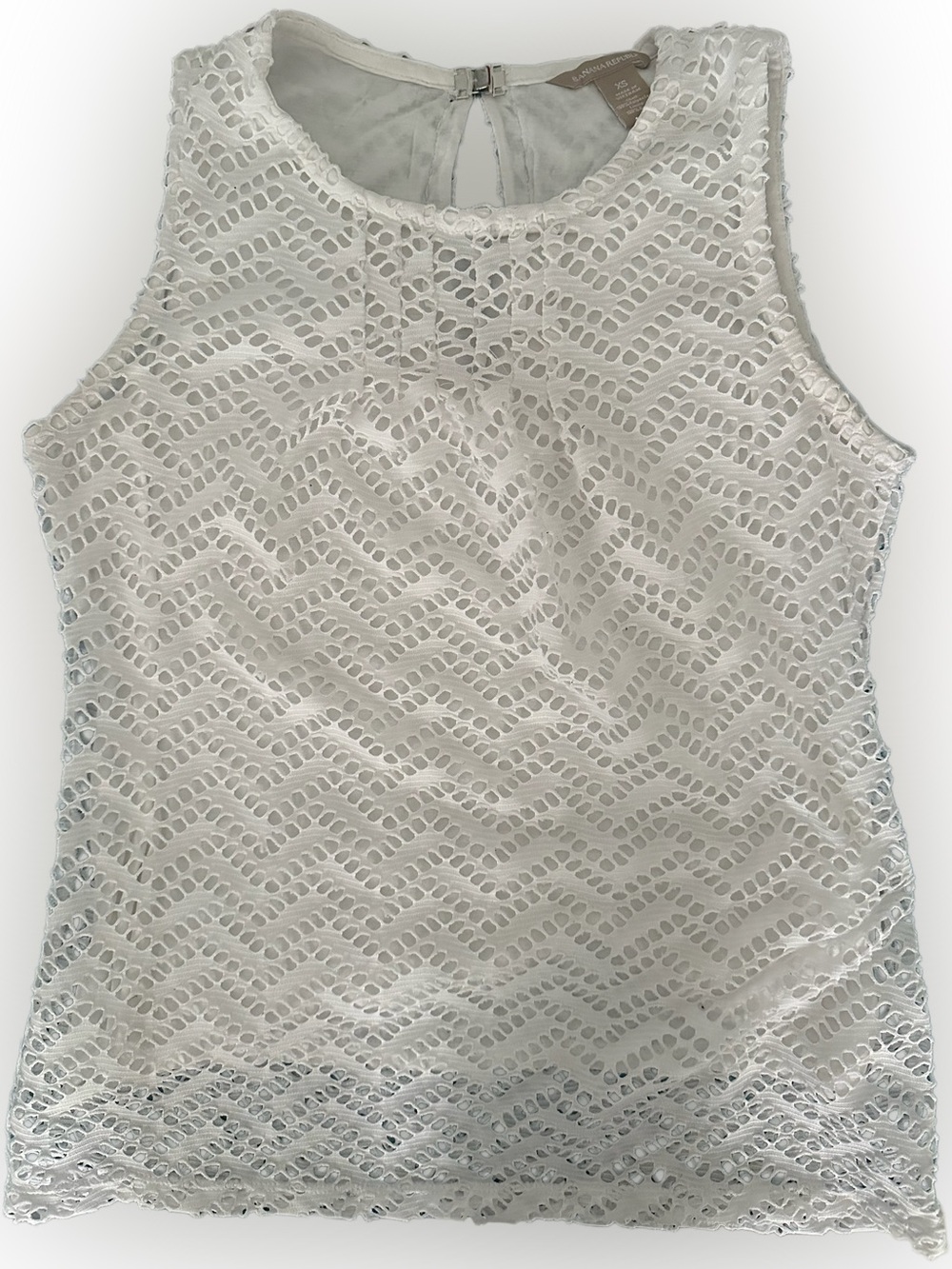 Banana Republic White Lace Sleeveless Camisole